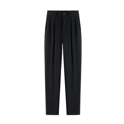 哈伦裤女显瘦黑色雪纺西装裤夏季薄款冰丝烟管小个子九分萝卜西裤