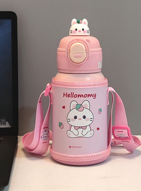 不锈钢高颜值儿童卡通保温杯可爱宝宝学生水杯子双饮公仔316水壶