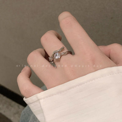 戒指女轻奢冰种树枝编织2022新款