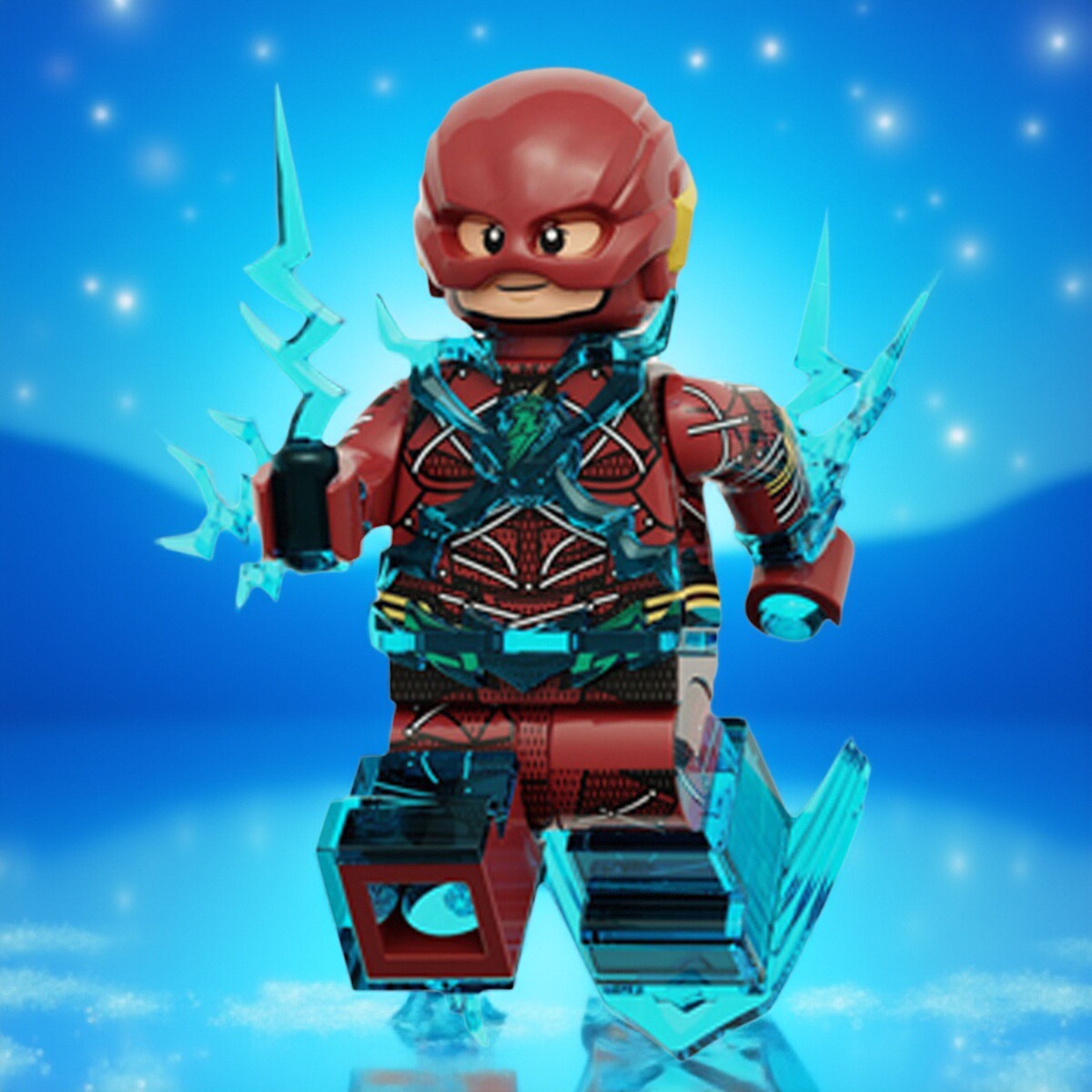 正义联盟超级英雄拼装第三方男孩儿童积木人仔玩具XP542闪电侠