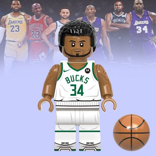 G0055字母哥NBA篮球球星第三方儿童益智拼装男孩积木人仔玩具