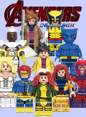 X战警复仇者联盟J金刚狼万磁王第三方积木人仔拼装玩具G0166