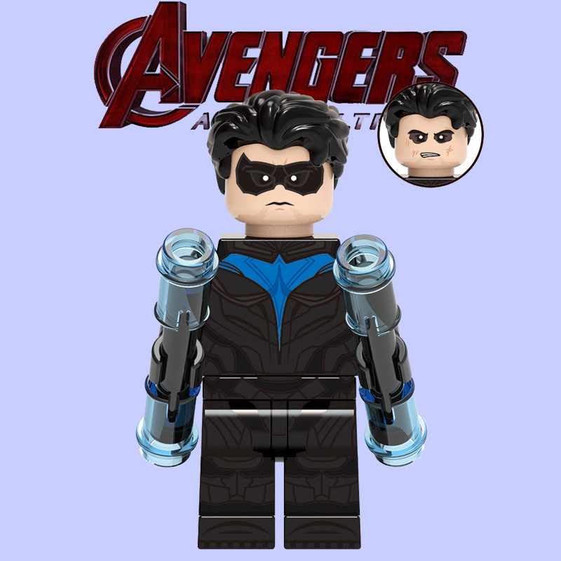 兼容乐高超级英雄dc正义联盟蝙蝠侠电影人仔积木欣宏1945夜翼玩具