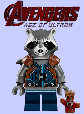 银河护卫队PG154复仇者联盟拼装人仔积木玩具sh384火箭浣熊76102