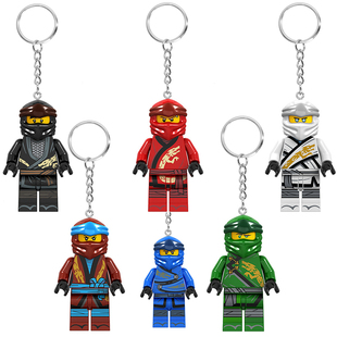 钥匙扣挂件圈DIY幻影忍者劳埃德加满都书背包网红情侣人仔玩具