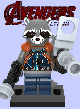 607火箭浣熊银河护卫队复仇者联盟拼装人仔积木玩具sh384 76102