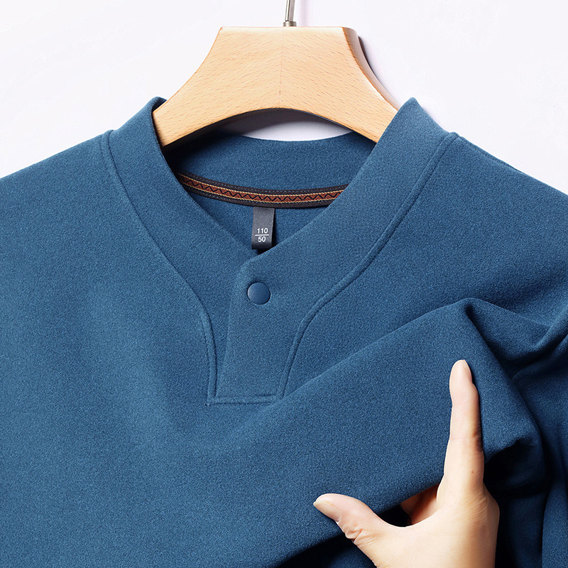 跨境双面德绒打底衫男202