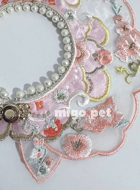 猫咪项圈刺绣猫咪衣服领子领结脖子装饰小猫拍照生日装扮英短布偶