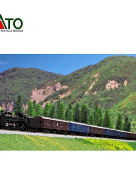 KATO 旧形客车 10-034 N比例4节编组套装 茶色 蓝色 铁道火车模型