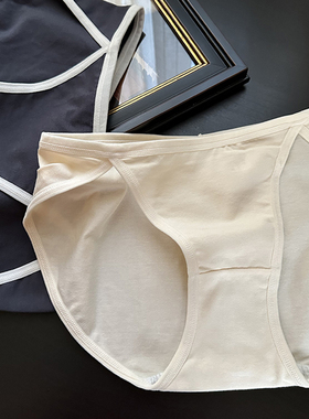 内裤女三角裤纯棉抗菌女生短裤女士性感低腰高开叉少女纯欲运动风