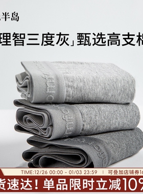 男士内裤纯棉10A抑菌裆透气平角裤高弹宽松四角透气秋冬大码短裤