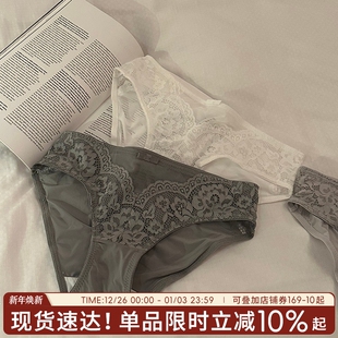 女2025新款 低腰裤 性感纯欲蕾丝三角裤 薄款 头女生透气 女士夏季 内裤