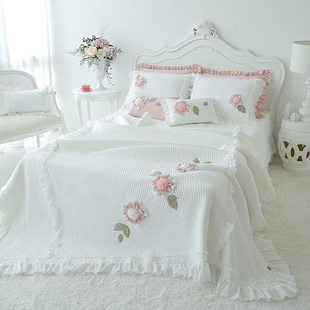 韩式 韩国代购 纯棉公主浪漫空调被夏凉被四件套床上用品