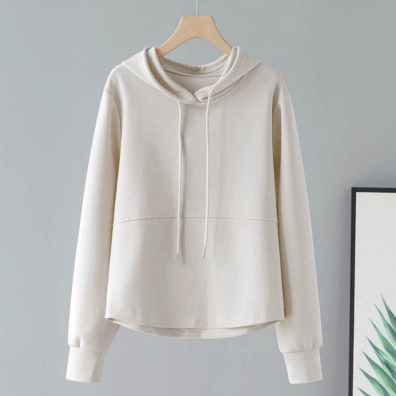 连帽卫衣女士秋冬加绒2025新款宽松慵懒风时尚洋气小个子外套上衣