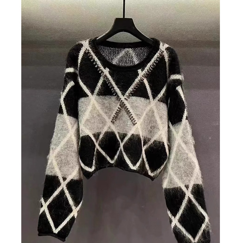 毛衣女秋冬2025新款宽松慵懒风小个子短款针织打底衫内搭洋气上衣