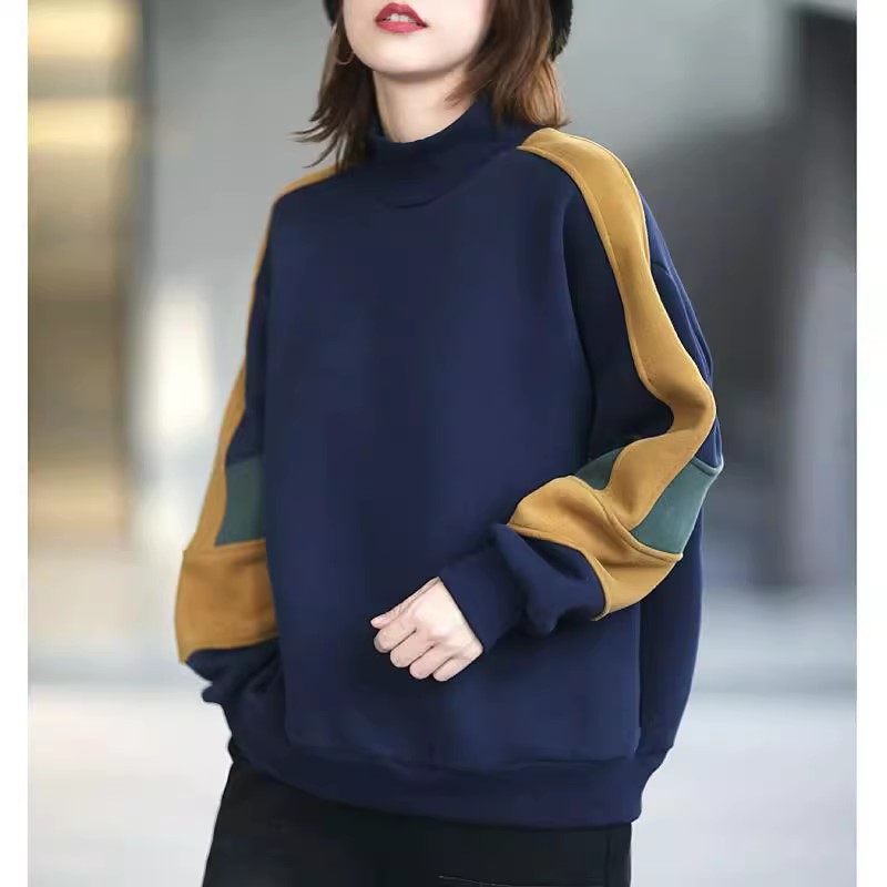 卫衣女秋冬加绒加厚2025新款时尚洋气韩版宽松大码慵懒风外套上衣