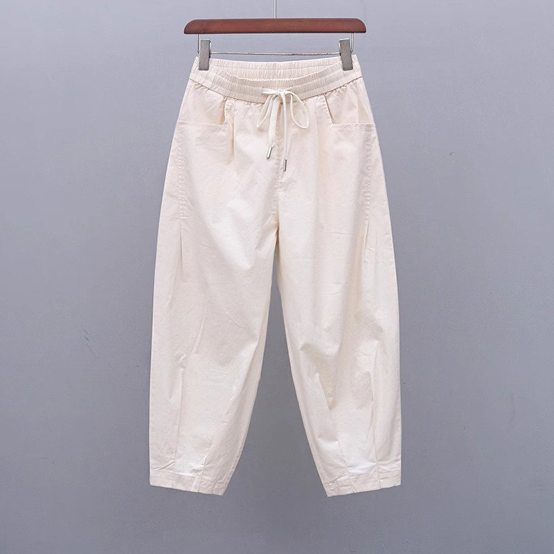 哈伦裤女士春秋薄款2025新款高腰宽松束脚小个子八分休闲萝卜裤子,女装/女士精品,休闲裤,淘宝优惠券,粉丝福利购,淘宝优惠卷