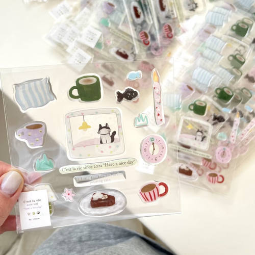 韩系可爱ins风治愈插画贴纸