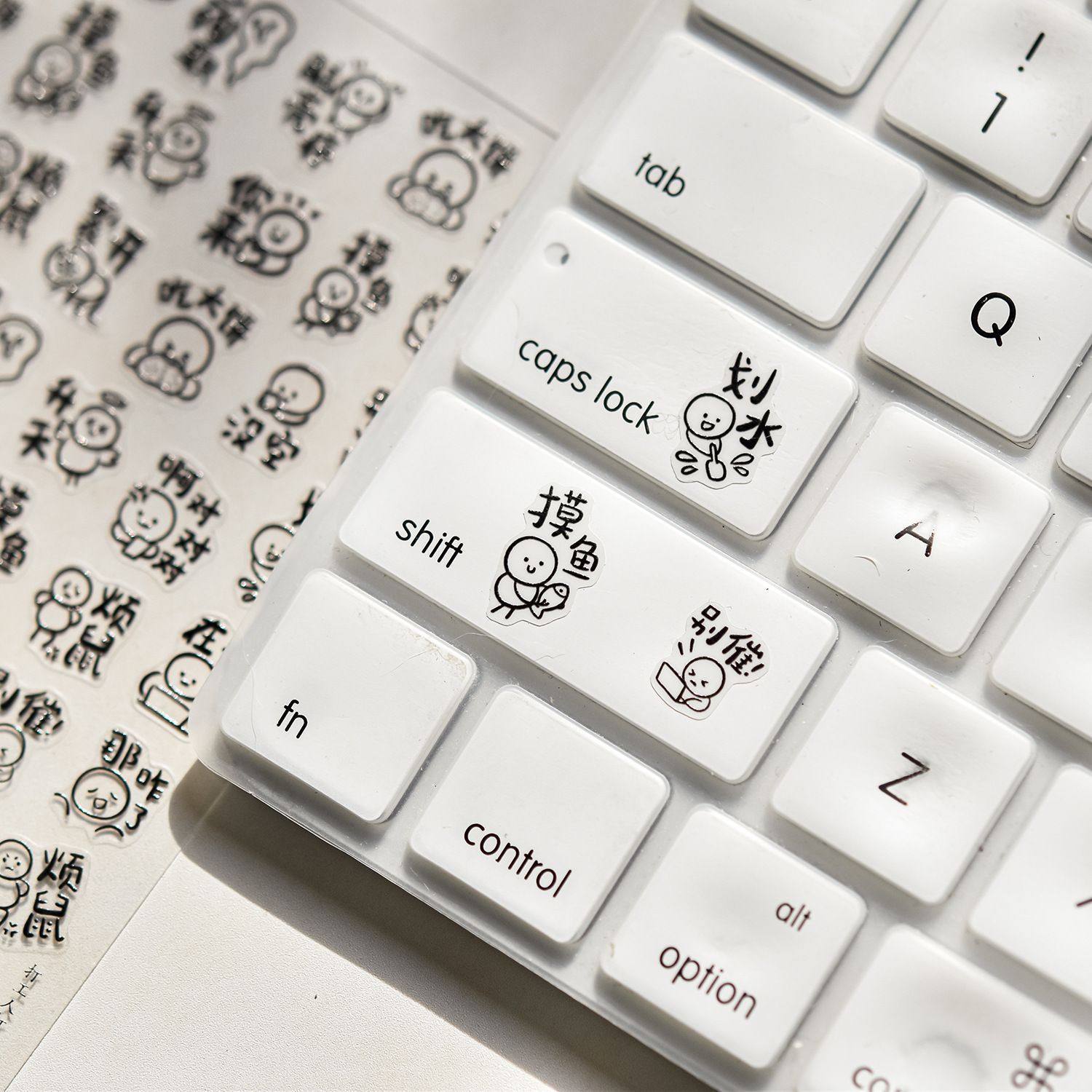 打工工人美甲手绘贴纸可爱涂鸦表情摸鱼划水指甲装饰键盘ccd装饰,彩妆/香水/美妆工具,美甲工具,淘宝优惠券,粉丝福利购,淘宝优惠卷