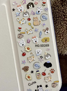 小红书同款ipad手机壳贴纸超可爱少女心萌萌猫猫狗狗贴学生装饰