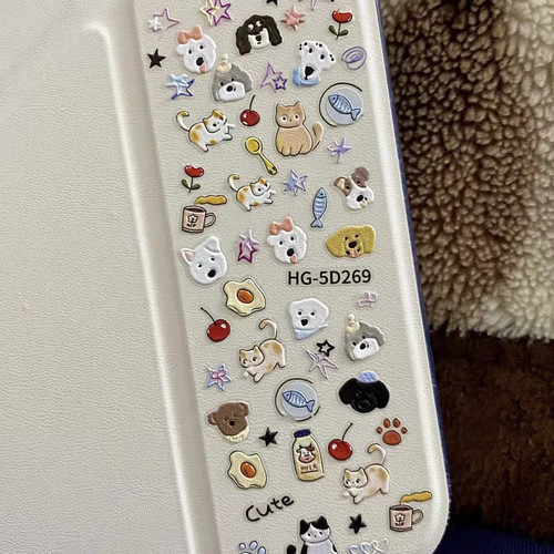 小红书同款ipad手机壳贴纸超可爱少女心萌萌猫猫狗狗贴学生装饰