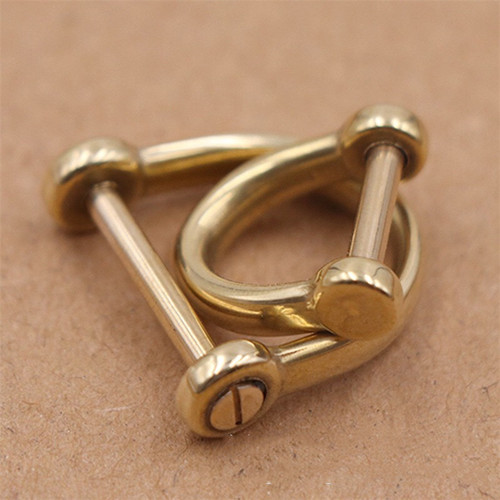 纯铜马蹄扣汽车钥匙扣d字扣diy