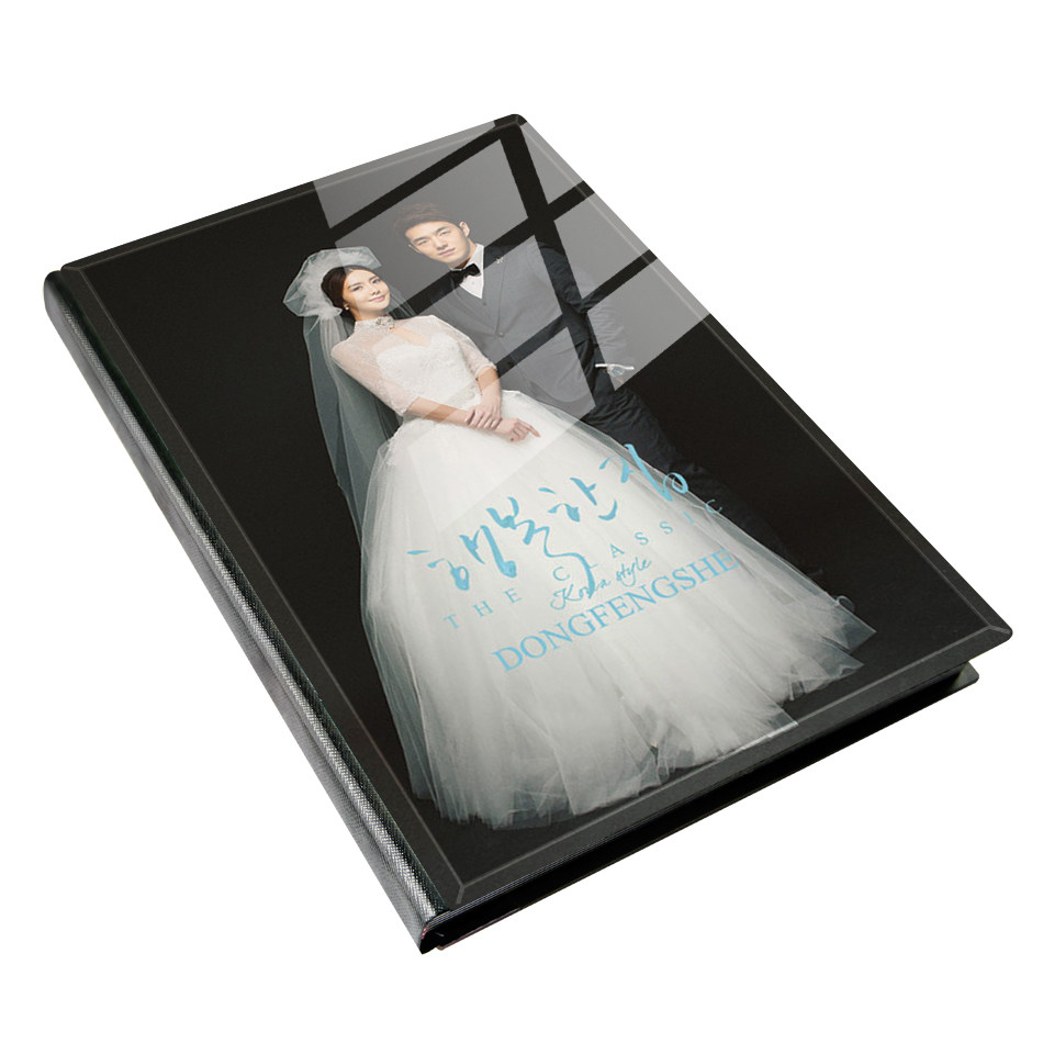 高端全水晶相册结婚纱照影集制作定制影楼一体册个人写真纪念diy