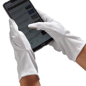 夏季天防晒三筋白手套男士女士春秋薄款户外开车代驾司机防滑触屏