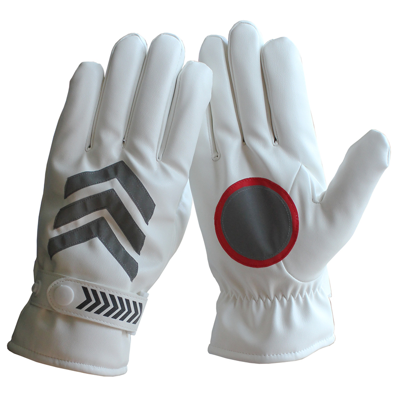 反光pu皮加絨棉保安手套