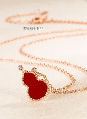 锁骨链古风招财红葫芦喜庆