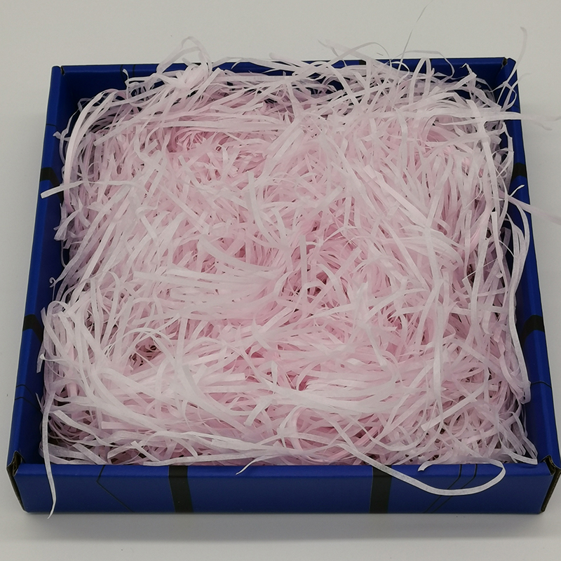 拉菲草礼物盒填充物礼物盒子包装彩色碎纸条礼品礼盒纸絮装饰粉色