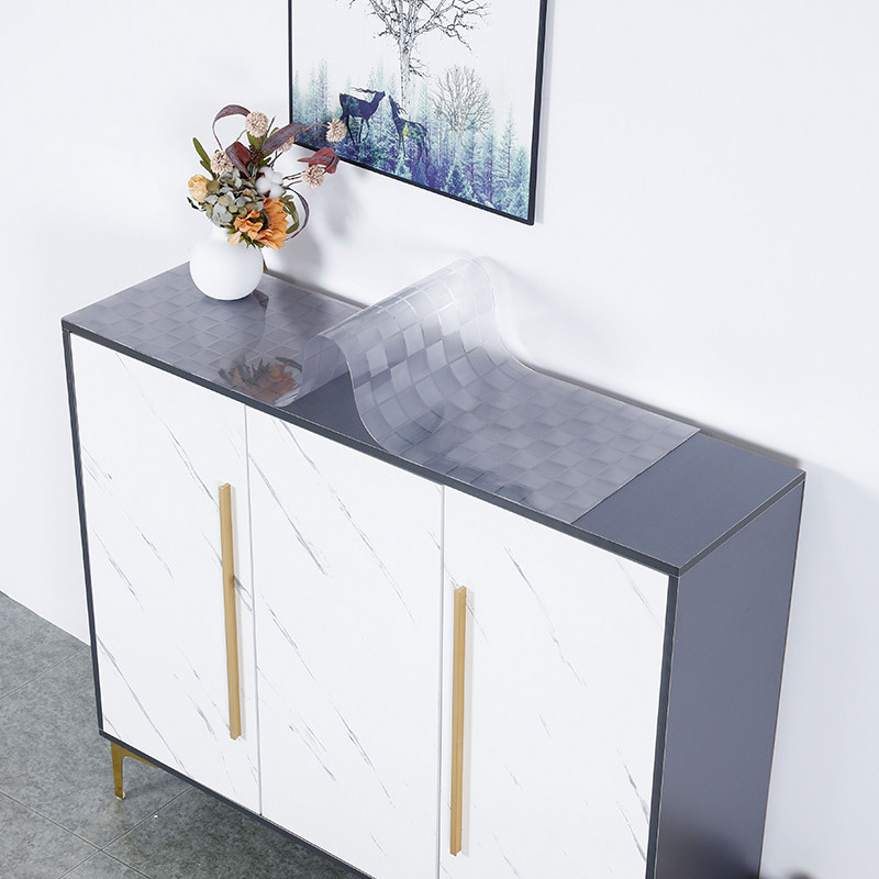 方格鞋柜垫子玄关台面防水防油免洗桌布pvc茶几电视柜桌垫盖布巾