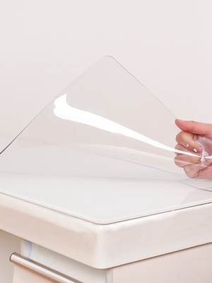 透明款电视柜垫子PVC桌布塑料水晶板防水防尘防油防烫免洗桌面垫