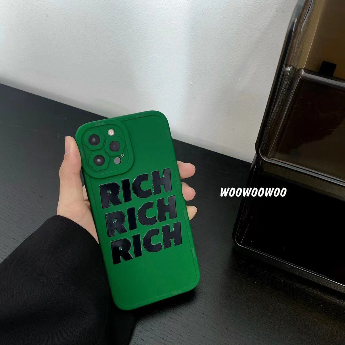 rich小众绿发财手机壳vivoiqoou3/y53s/y70s/s10pro软壳iqooz3/y52s