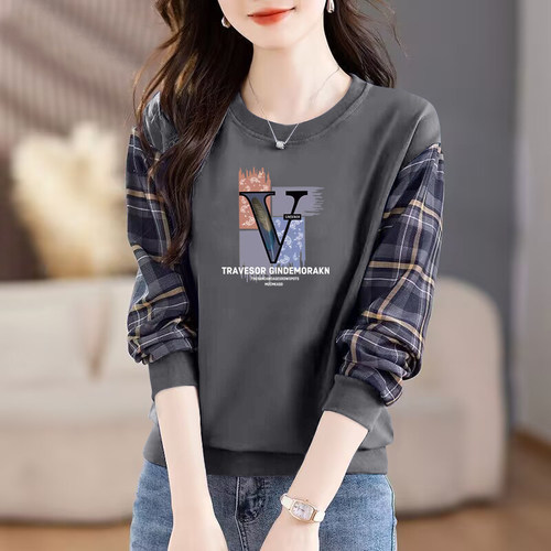 纯棉气质长袖卫衣女秋装