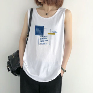 外贸出口品牌清仓100%纯棉休闲吊带背心女2025夏打底外穿无袖 T恤