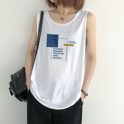 100%纯棉休闲吊带背心女