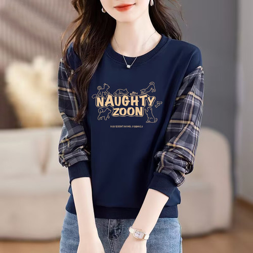 纯棉气质长袖卫衣女秋装