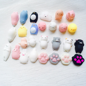 捏捏乐squishy减压神器可爱动物团子发泄玩具少女萌手机装 饰背贴