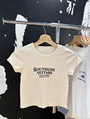 复古字母印花短袖 Brandy Girl美式 T恤bm风高腰显瘦辣妹打底上衣女