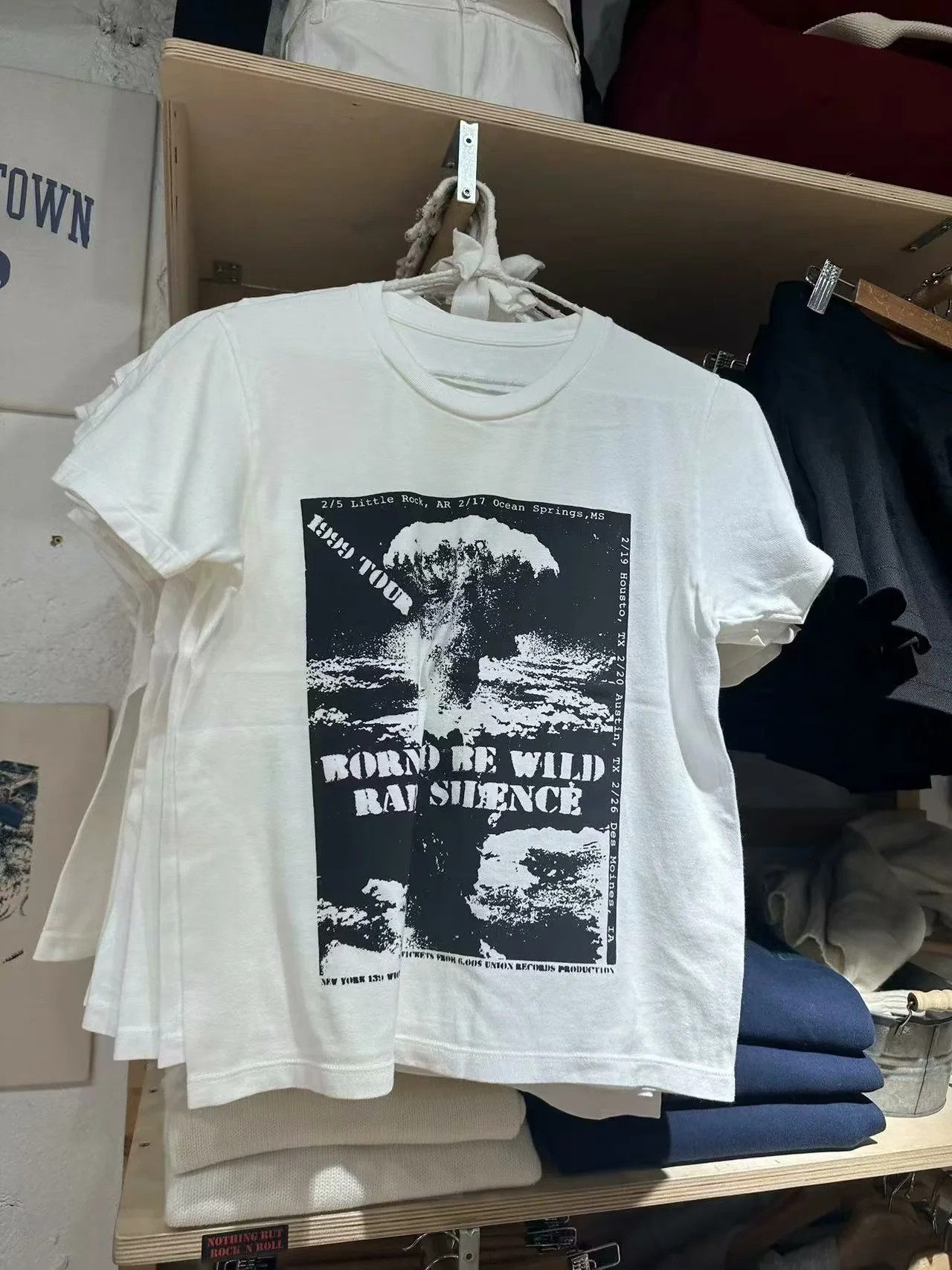 Brandy Girl美式复古乐队吉他手印花短袖T恤bm显瘦纯棉打底上衣女