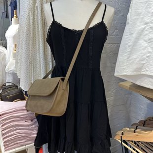 Brandy Girl美式复古辣妹蕾丝吊带连衣裙bm风修身显瘦百搭长裙