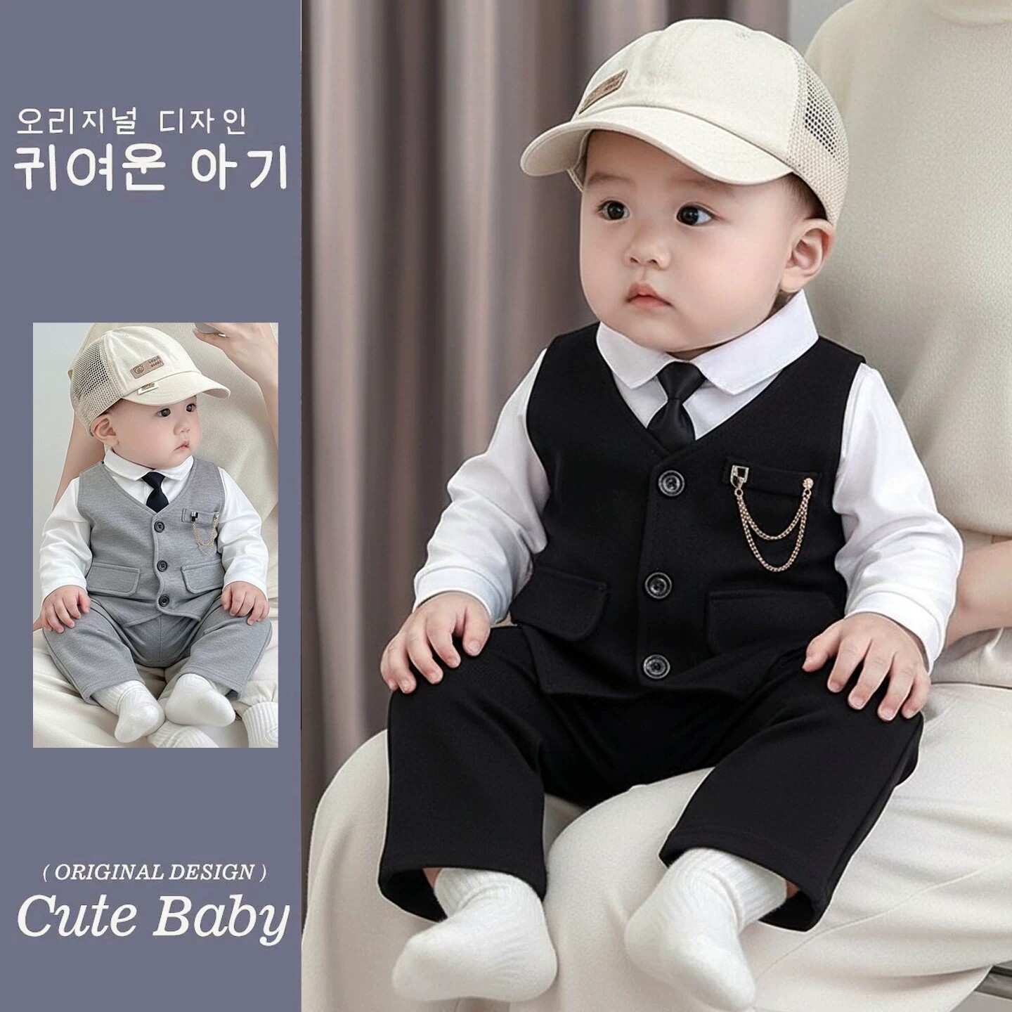 婴幼儿周岁宴生日礼服小西装套装图片