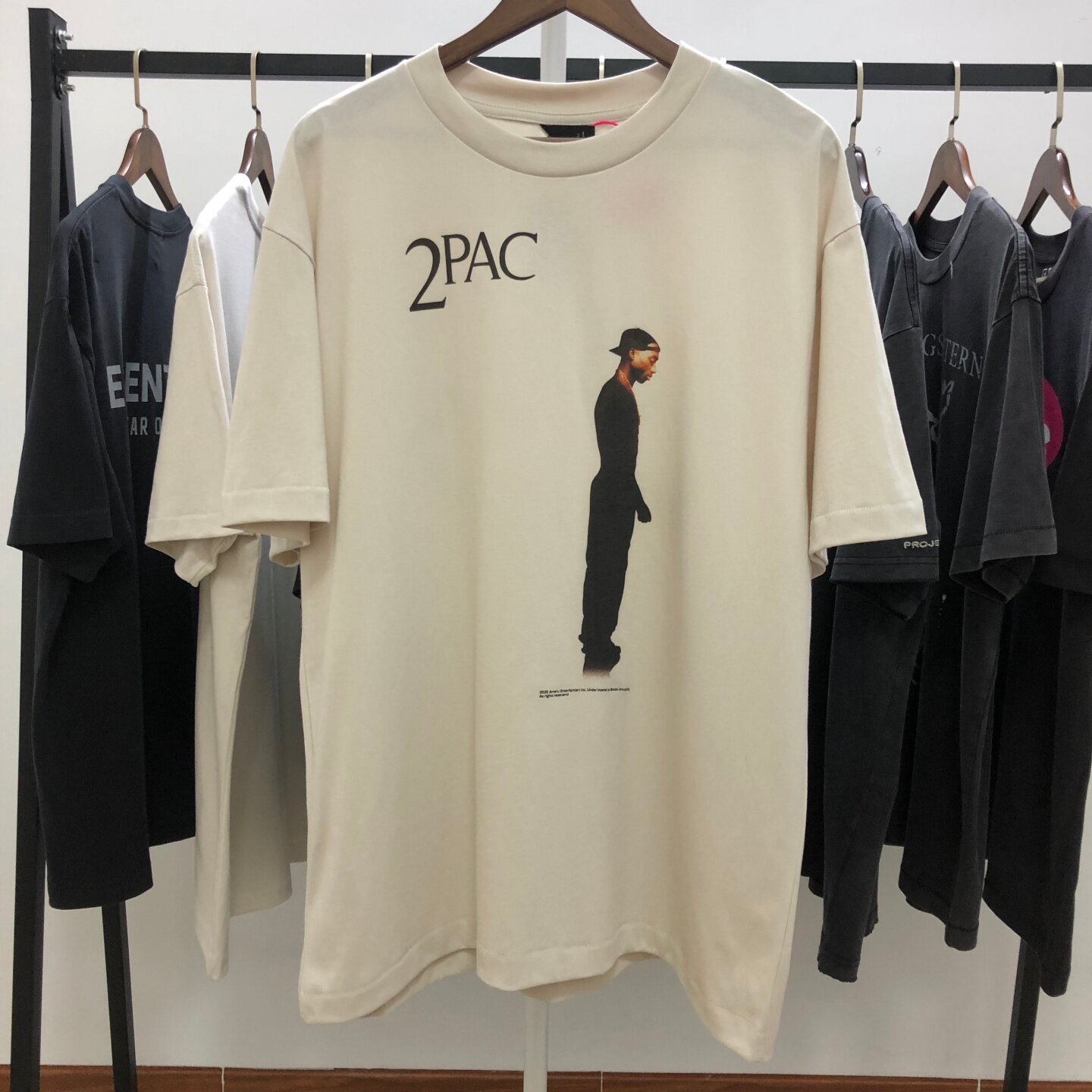 Saint Michael日潮 2PAC 25SS 新款做旧破坏纯棉短袖T恤男女潮