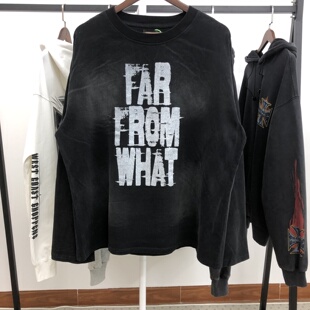 李楷灿同款WOOK FAR ARCHIVE VIBE风模糊时间限定水洗做旧长袖T恤