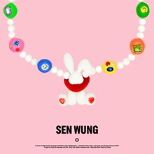 SEN WUNG【兔個吉利】爱心立体植绒兔子锁骨链彩色粘土串珠项链女