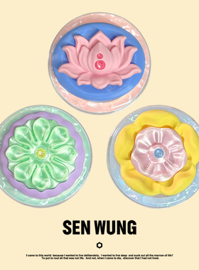 SEN WUNG【花丛竹影】新中式莲花手机气囊支架原创3D打印磁吸支架