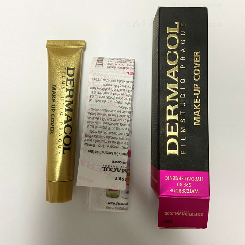 保税黛玛蔻DERMACOL小金管学生美白遮瑕膏粉底液30g 207#208#21