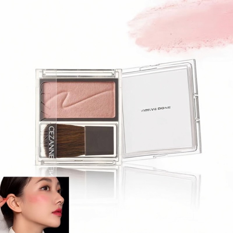 日本CEZANNE倩诗丽单色腮红盘学生自然干枯玫瑰正品显色肉桂棕粉