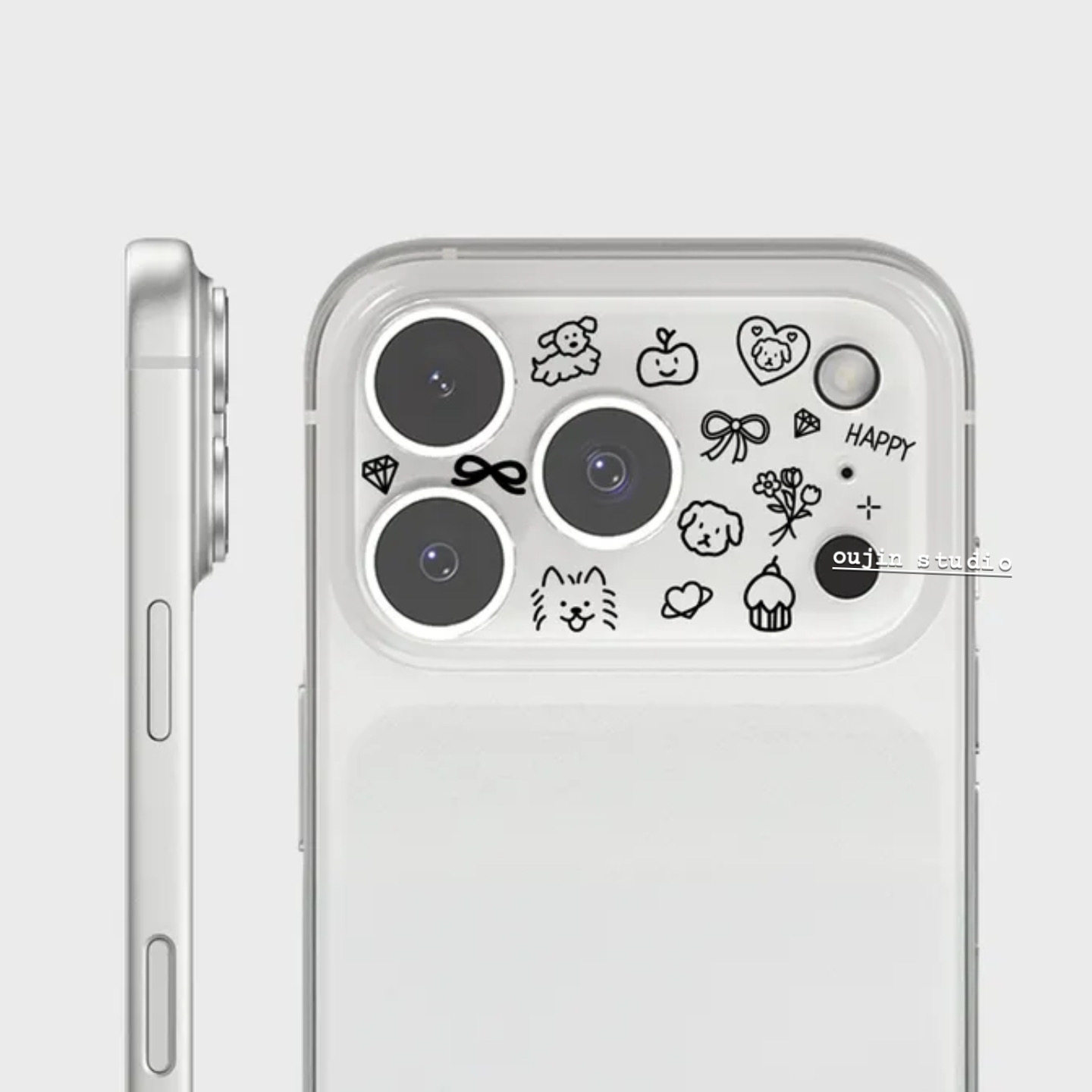iPhone透明卡通狗狗贴纸苹果手机镜头保护膜可爱diy涂鸦装饰贴膜,3C数码配件,手机贴膜,淘宝优惠券,粉丝福利购,淘宝优惠卷